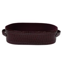 11x11 Leather Round Basket