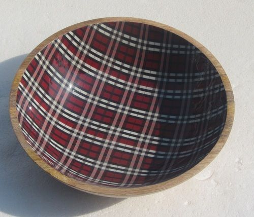 Wooden Bowl With Sticker Meena