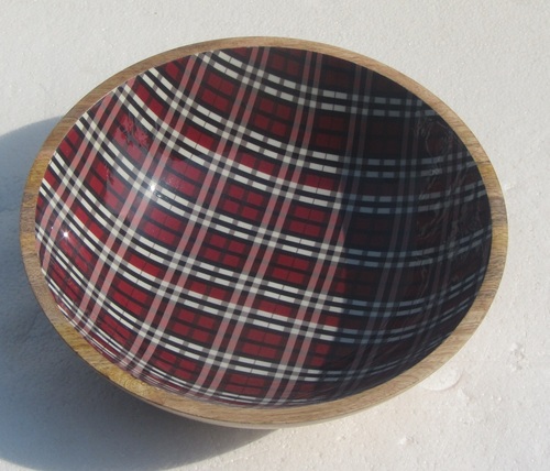 Wooden Bowl With Sticker Meena