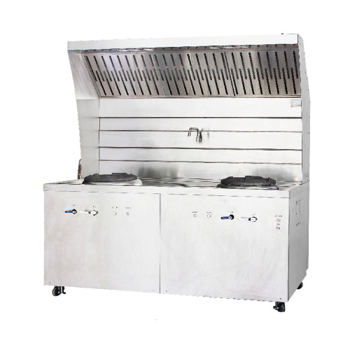 Stainless Steel Two Burner Counter