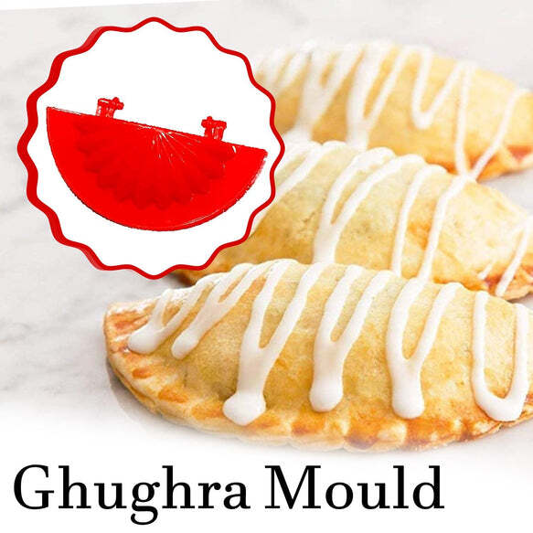 4 PCS PLASTIC RED KITCHEN TOOL MOULD DOUGH PRESS