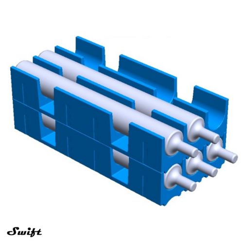 Sip-Bts-1265 Roto Moulded Bottle Storage Tray - Color: Grey / Blue / Green /Black / Milky White (Colour Can Be Customize As Per Customer Requirement)