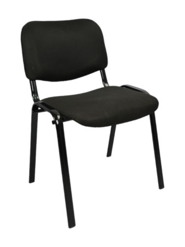 Adhunika Black Dining Chair Without Arm Iron Metal Body And Cushion Seat (21x19x34)