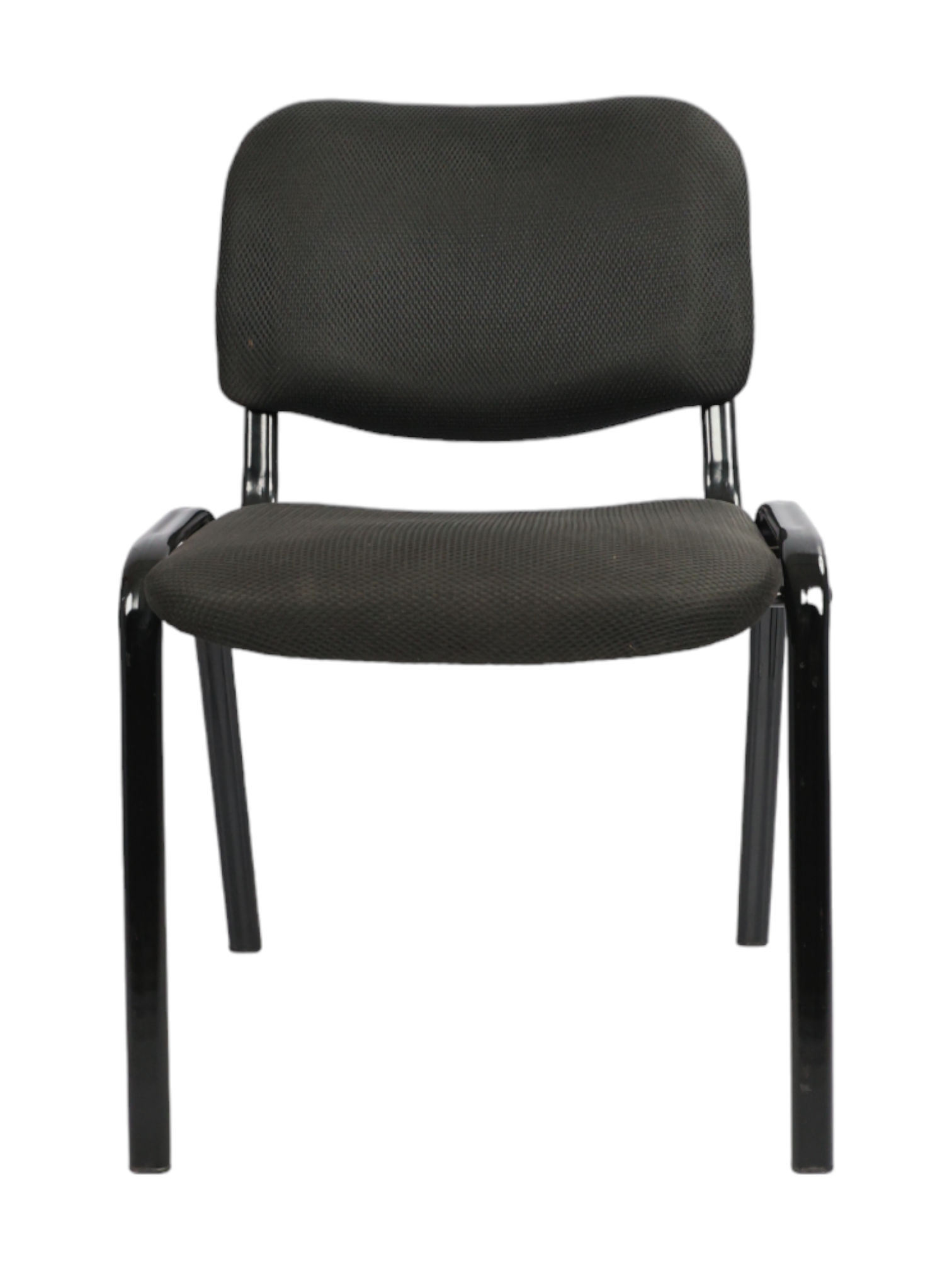 Adhunika Black Dining Chair Without Arm Iron Metal Body And Cushion Seat (21x19x34)