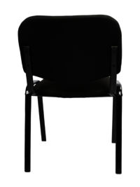 Adhunika Black Dining Chair Without Arm Iron Metal Body And Cushion Seat (21x19x34)