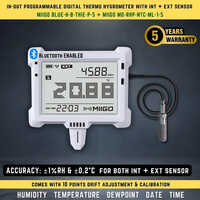 In-out Digital Thermo Hygrometer (Bluetooth) With Internal And External Sensor
