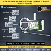 Humidity Temperature Barometer Dew point Bluetooth Data Logger