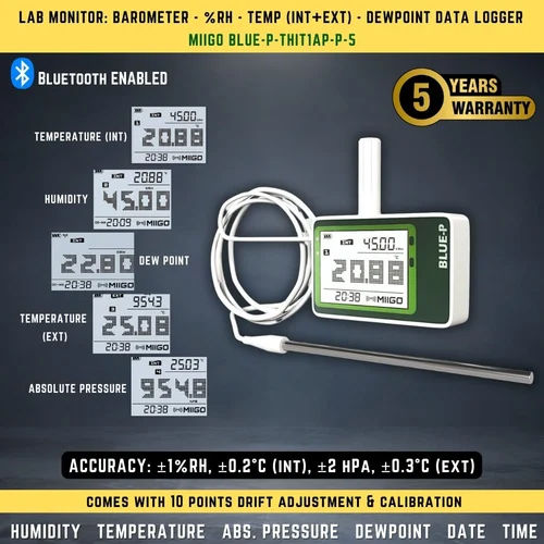 Humidity Temperature Barometer And Absolute Pressure Dew Point Data Logger