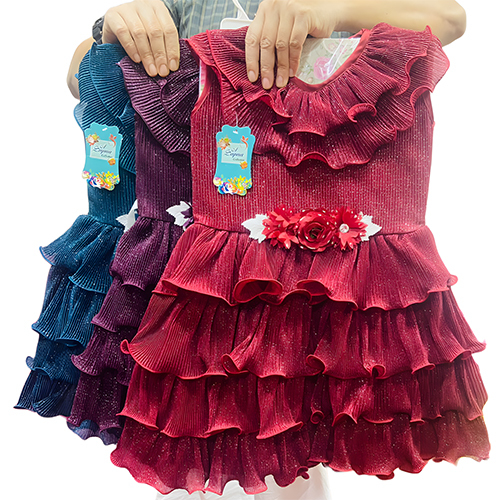 Girls Multi Color Frocks