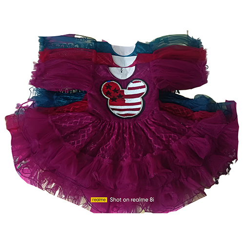 Girls Maroon Frock