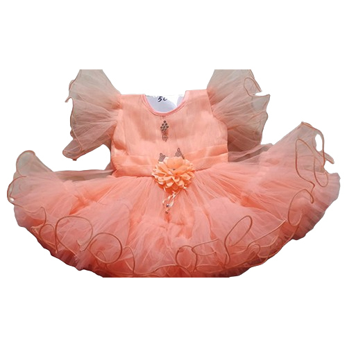 Girls Peach Frock