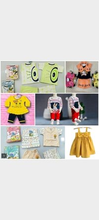 Kids Readymade Garments - High-quality Washable Fabric, Unisex Sizes For Kids, Trendy Printed Pattern, Short Sleeve Design For Warm Weather