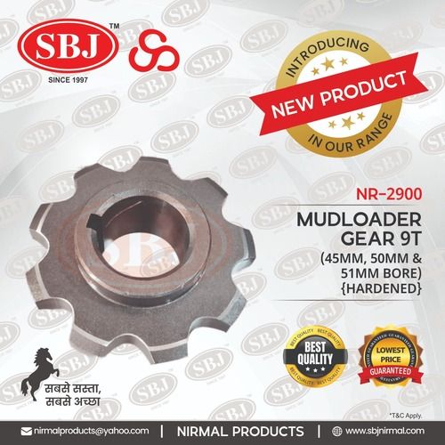 MUDLOADER GEAR 9T (45MM , 50MM , &51MM  BORE HARDENED )