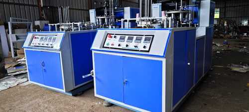 Indian Made Automatic Paper Cup Making Machine - Color: Blue & White