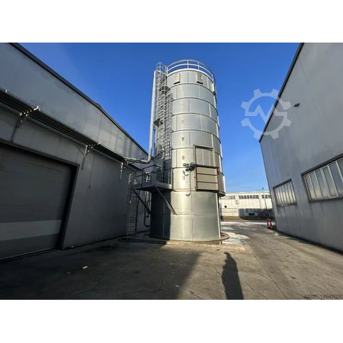 Storage Silo With Material Handling Equipment - Material: Metal (Likely Steel Or Aluminum)