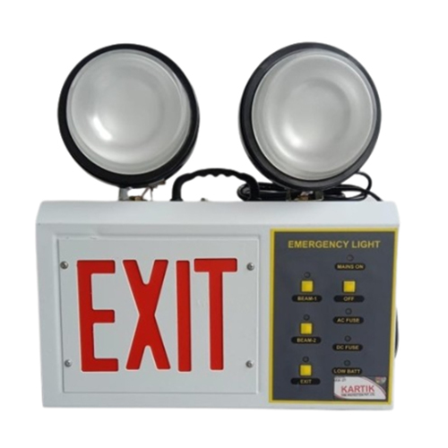 KEX-2T Emergency Exit Light - Mild Steel, 220V, Off White | Durable, Warranty Included, Designed for Fire Fighting Applications