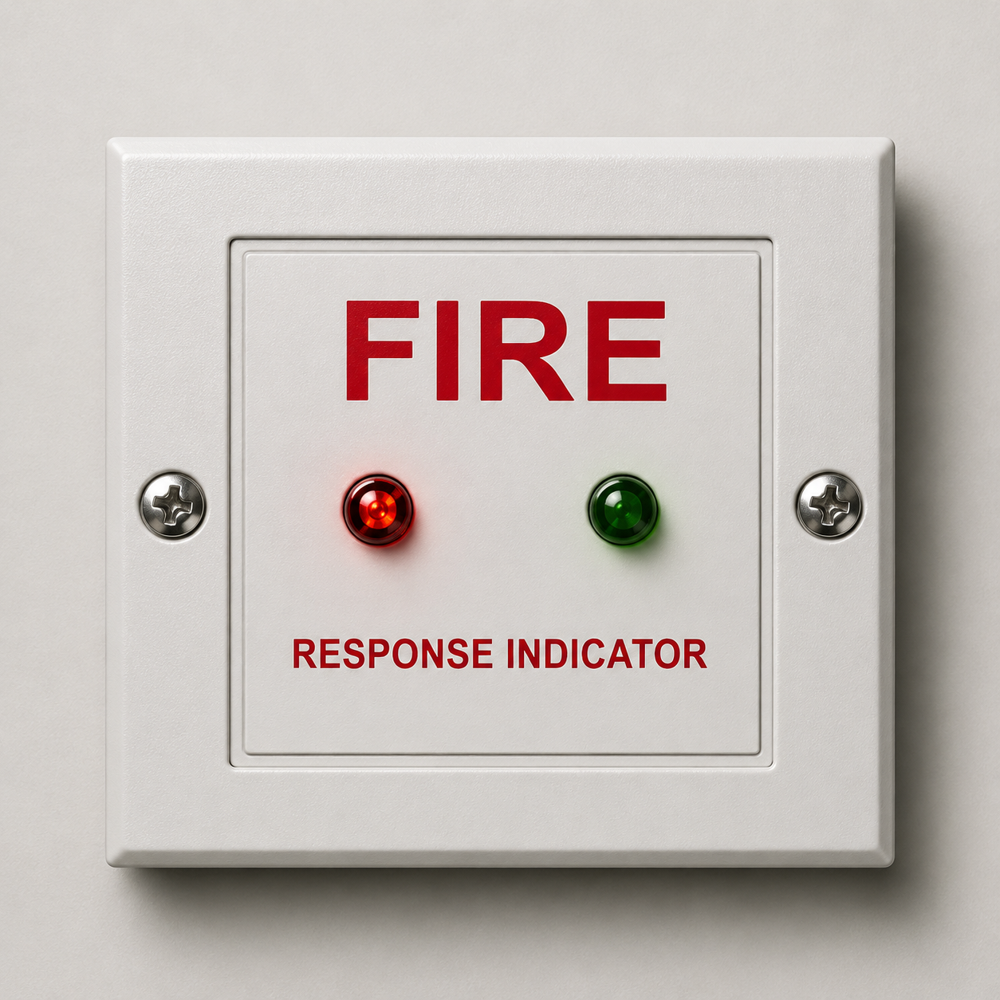 Response Indicator - PVC Material, 60mm x 36mm x 70mm Dimensions, Off-White Color | Alarm Feature, Warranty Included, Commercial Use
