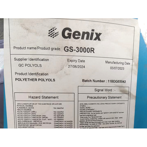 Genix GS-3000R Chemicals