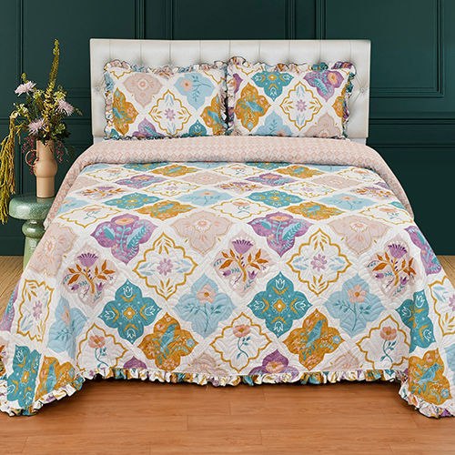 Printed Multicolor Bed Cover