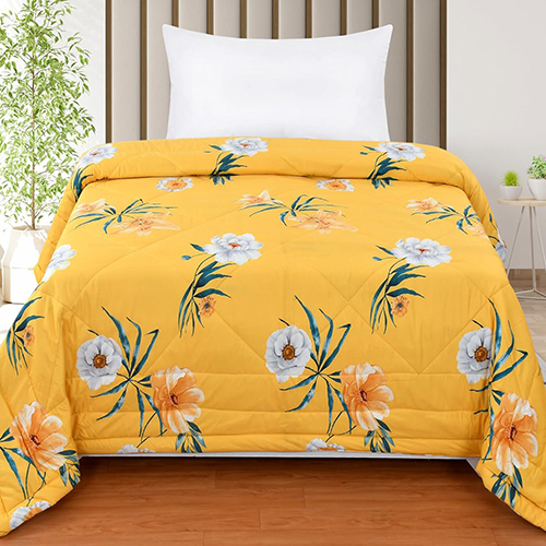 Rotary Printed Ivory Micro Fiber Comforter