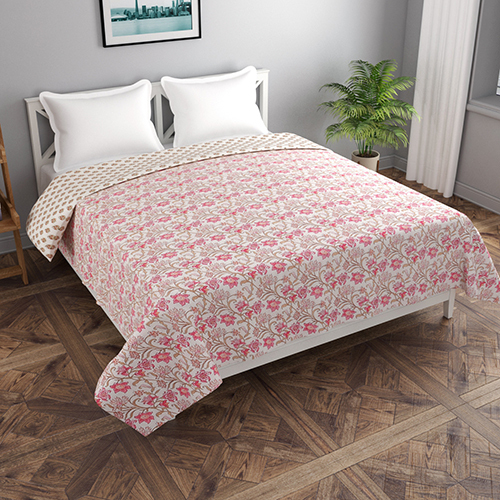 Poly Cotton Printed Double Bed Size Reversible Duvet Cover