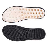 3332 Soft Flat Footwear Sole - Rubber, Black And Beige, Injection Molded | No Closure, Minimalist Design