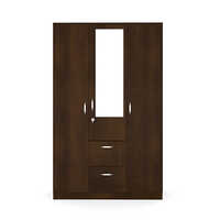 Mozart 3 Door Wardrobe With Mirror (walnut) Design: Board