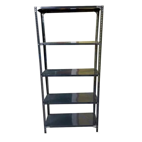 Black Crc Sheet 5 Shelf Slotted Angle Rack