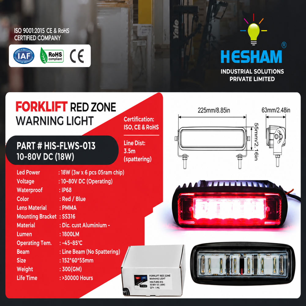 Forklift Red Zone Warning Light 18W (HIS-FLWS-013)