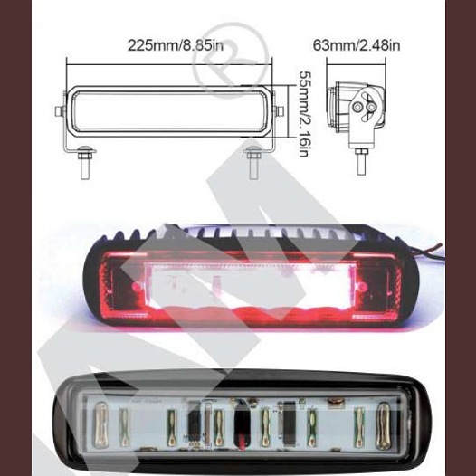 Red Zone Warning Light 18W