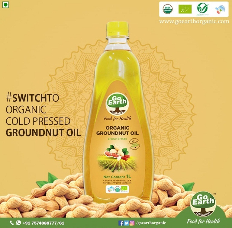 Organic Groundnut Oil (Cold Pressed)