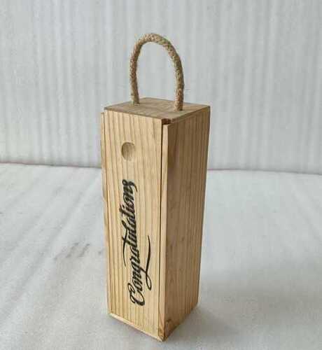 Wooden Storage Box With Jute Handle