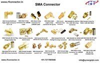 SMA female right angle  crimp connector for LMR 200 cable