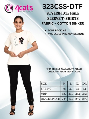 Stylish Outing Prt T-Shirts - Color: Available In Various Colors And Designs