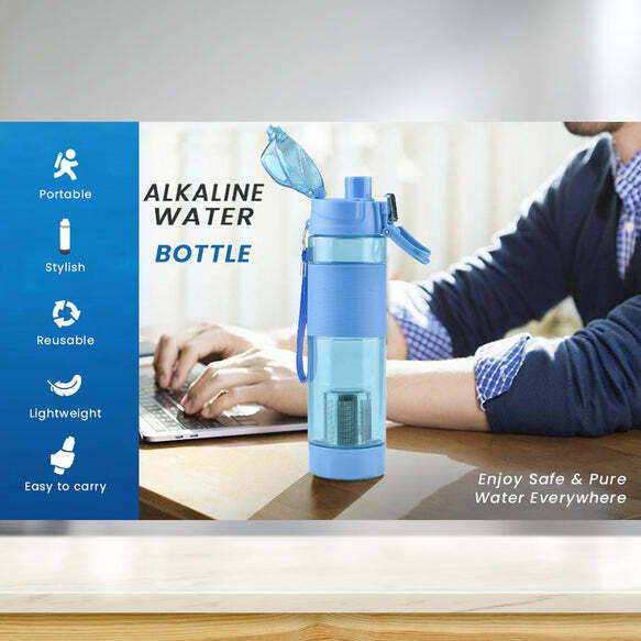 LKALINE WATER BOTTLE, WITH FOOD GRADE PLASTIC