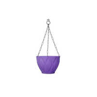 Round Plastic Hanging Pot - Color: Purple