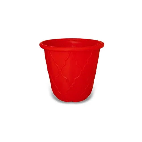 Red Retro Plastic Pot