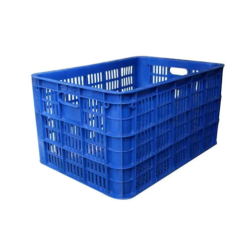 Blue Rectangular Fruit Plastic Crates