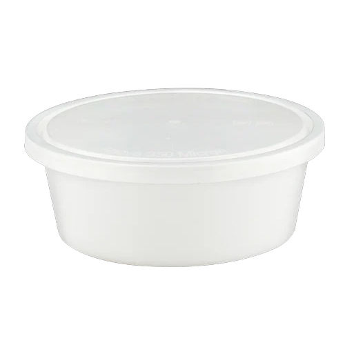 White 500 Ml Disposable Plastic Food Container