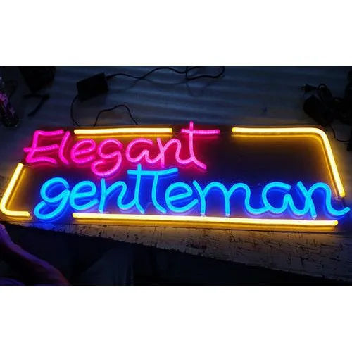 Neon Sign Board - Acrylic Material, Rectangle Shape, Bright Colorful Glow - Energy Efficient LED Lighting for Wall Mounted Advertising