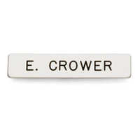 Brass Etching Name Plate - Metal, Different Size, Silver Color | Customized Design, Durable, Rectangle Shape