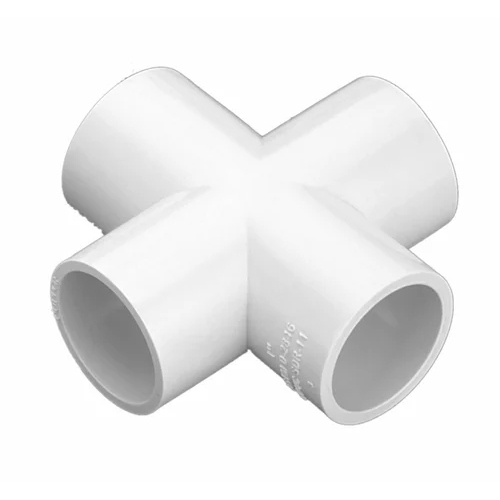 White UPVC Plain Threaded Tee