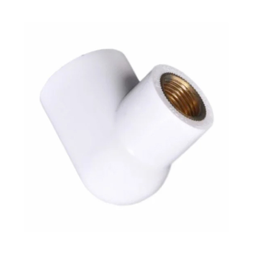 White PVC Brass Elbow