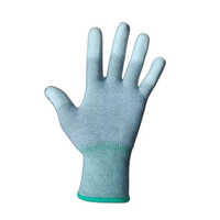 Ms Esd Top Fit Hand Gloves - Cotton Fabric, Fingerless Design, Blue Striped Pattern | Versatile For Daily Life, Medical, And Commercial Use