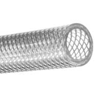 Braided Air Hose - Durable Hard White Round Design | Custom Sizes For Industrial Applications