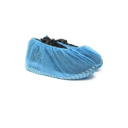 Non Woven Shoe Covers - Durable PVC, Quick-Dry and Washable , Blue with Laces and Shoe Sliders, Includes Deodorant