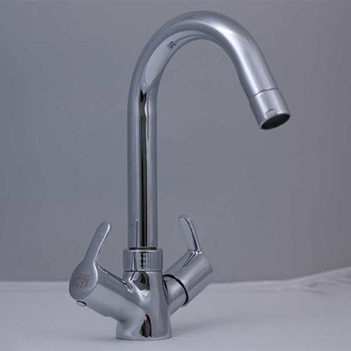 Silver Ss Center Hole Basin Mixer Faucet