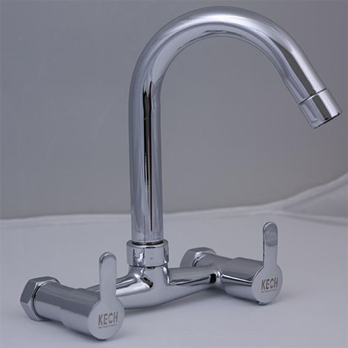 Ss Sink Mixer Wall Mounted Long Swivel Spout - Color: Silver