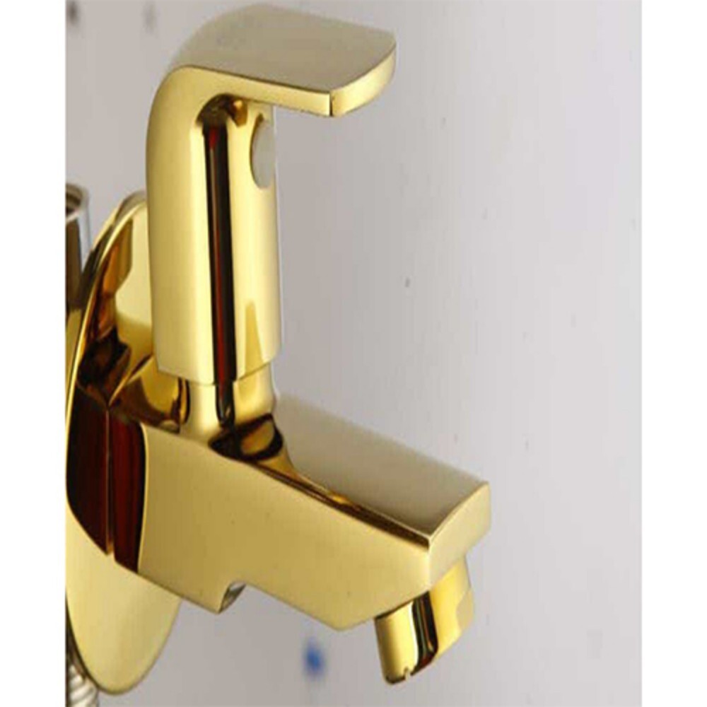 Brass Gold Bib Cock For Bathroom - Color: Golden