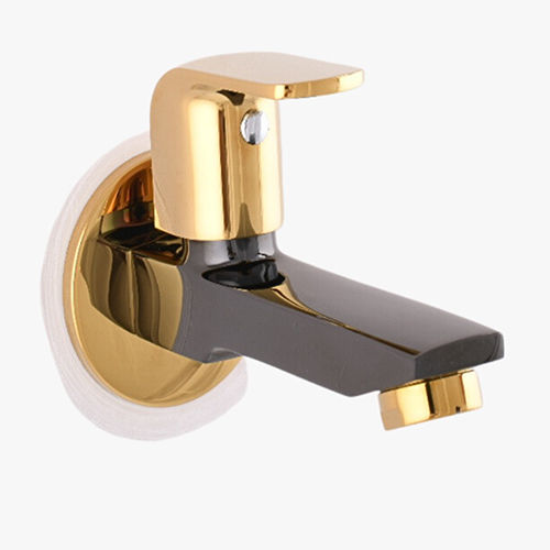 Wall Mounted Long Body Bib Cock - Color: Golden